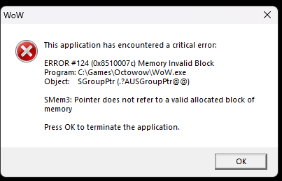 wow error 124