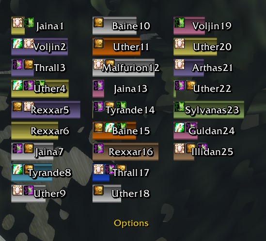Mixed oldschool textures with modern class colours