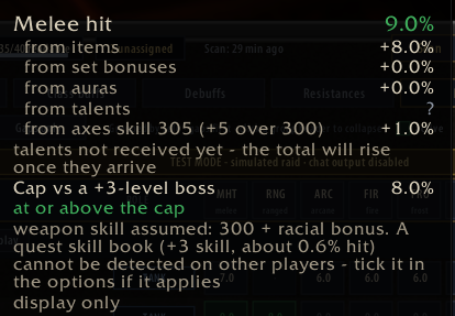 Hit breakdown tooltip
